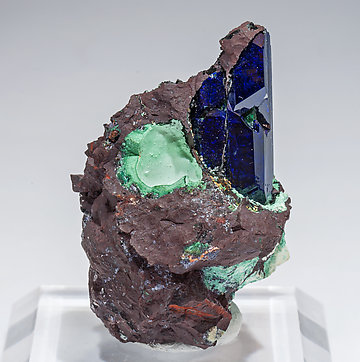 Azurite with Malachite. Side