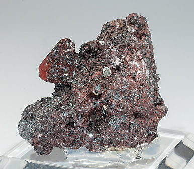 Zunyite with Hematite. Side