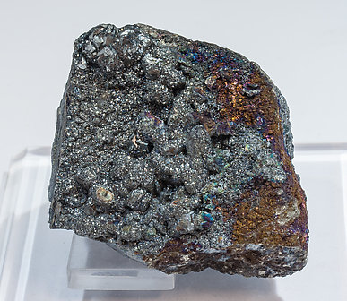 Tennantite-(Fe) coating Chalcocite.