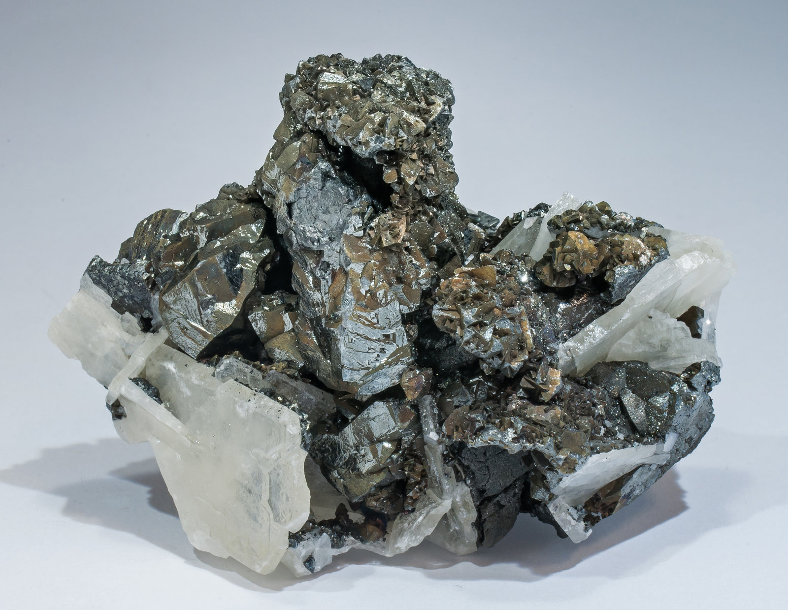 Tennantite after Enargite with Baryte Julcani Mine, Julcani District