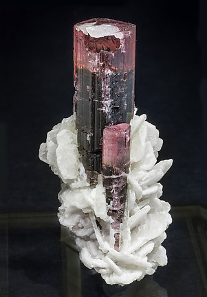 Elbaite (variety rubellite) with Albite. Front