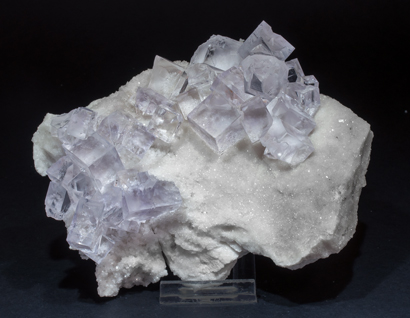 Fluorite with Quartz. Side