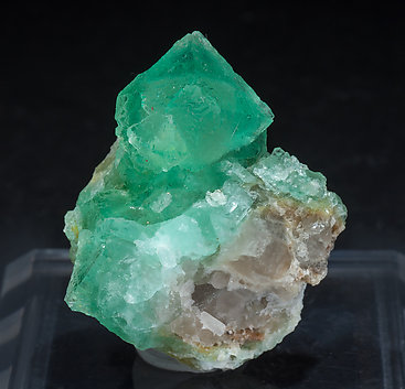 Fluorite (octahedral) with Calcite.