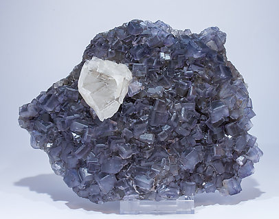 Fluorite with Calcite, Quartz and Pyrite.