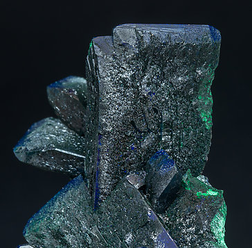 Malachite after Azurite with Malachite. 