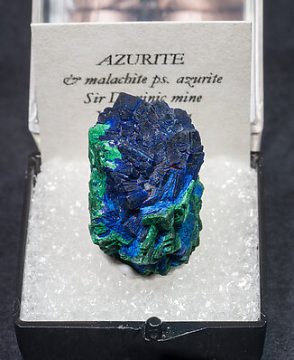 Azurite with Malachite after Azurite. 