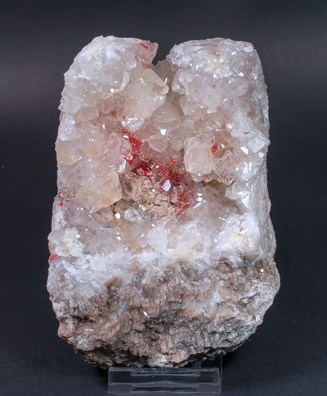 Colemanite with Realgar inclusions. 