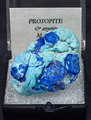 Prosopite with Azurite.