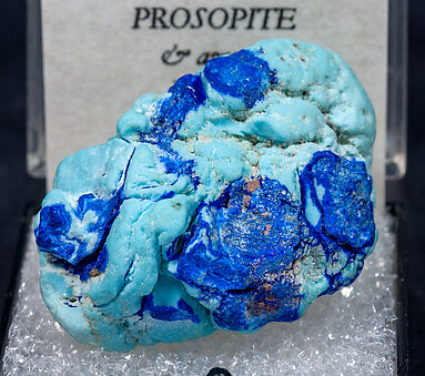 Prosopite with Azurite. 