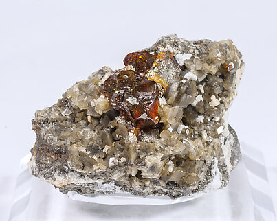 Sphalerite with Siderite, Dolomite and Pyrite.