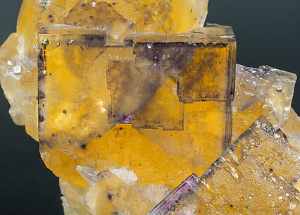 Fluorite with Chalcopyrite. 