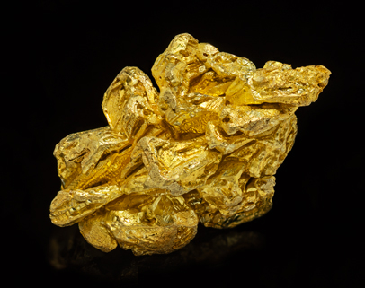 Oro (macla de la espinela). Vista lateral / Foto: Mark Mauthner