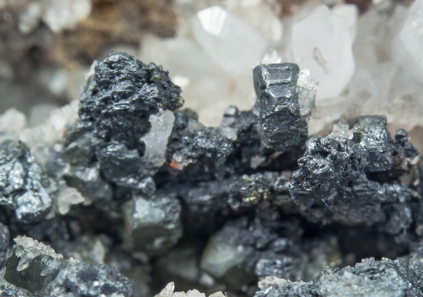 Nagygite with Quartz. 