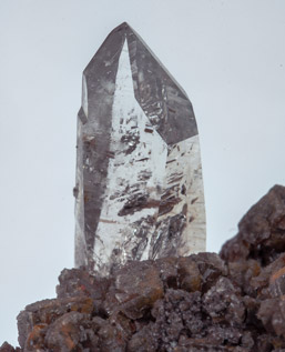 Quartz with Siderite and Gypsum. 