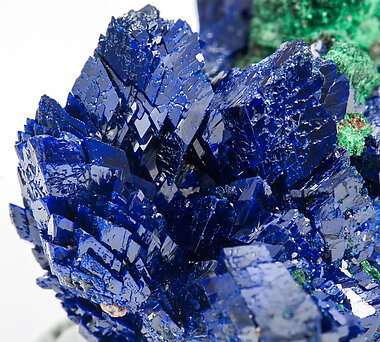 Azurite with Malachite and Dolomite. 