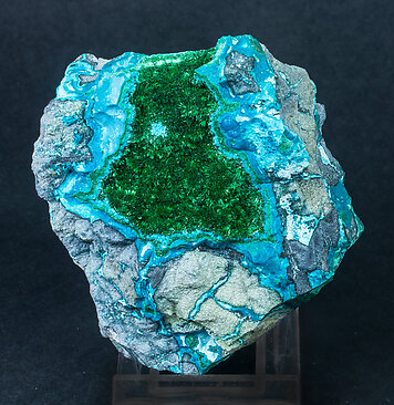 Malachite with Chrysocolla. 