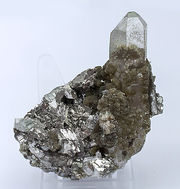 Arsenopyrite with Quartz, Muscovite and Chlorite.