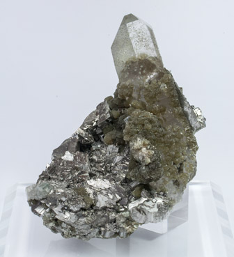 Arsenopyrite with Quartz, Muscovite and Chlorite. Side