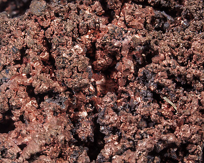 Copper with Fluorite. 