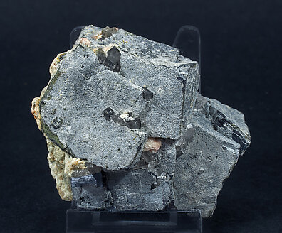 Galena with Cerussite, Plumbogummite, Quartz, Wulfenite and Baryte. Front