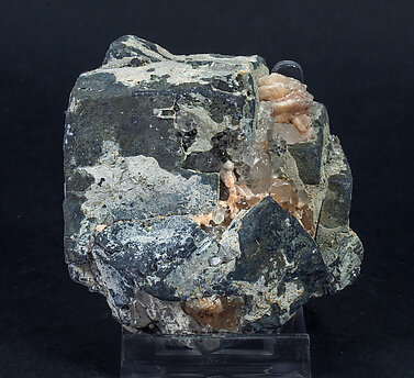 Galena with Cerussite, Plumbogummite, Quartz, Wulfenite and Baryte. Front
