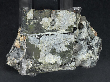 Galena with Cerussite, Plumbogummite, Quartz, Wulfenite and Baryte. Top