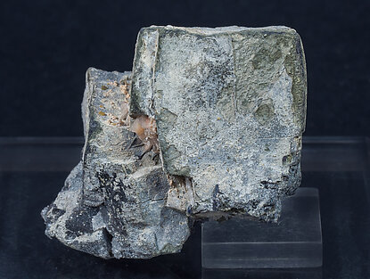 Galena with Cerussite, Plumbogummite, Quartz, Wulfenite and Baryte. Side