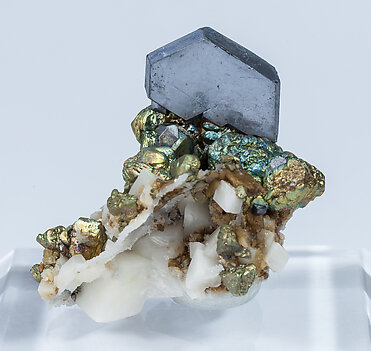 Galena with Chalcopyrite, Siderite and Dolomite. Front