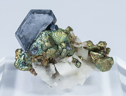 Galena with Chalcopyrite, Siderite and Dolomite. Side
