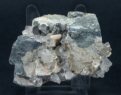 Galena with Cerussite, Plumbogummite, Quartz, Wulfenite and Baryte. Front