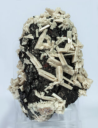 Magnetite (variety Ti-bearing) with Microcline and Quartz. Front