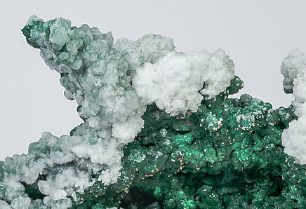 Malachite with Calcite and Cerussite. 