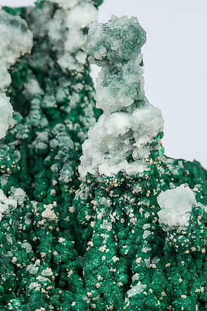 Malachite with Calcite and Cerussite. 