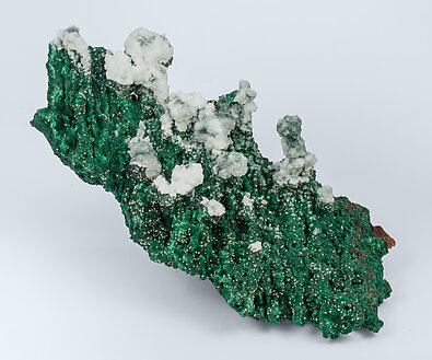 Malachite with Calcite and Cerussite.