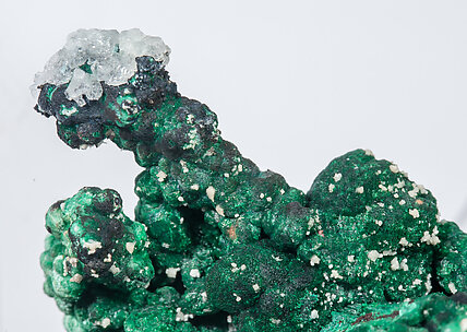 Malachite with Calcite and Cerussite. 