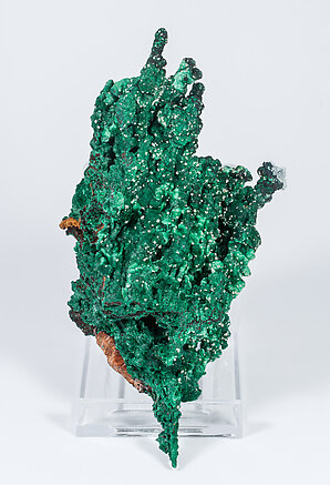 Malachite with Calcite and Cerussite.