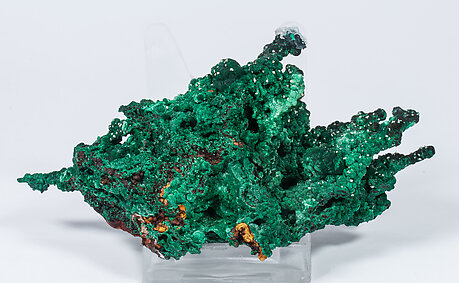 Malachite with Calcite and Cerussite. Rear