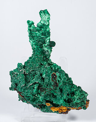 Malachite with Cerussite. Rear