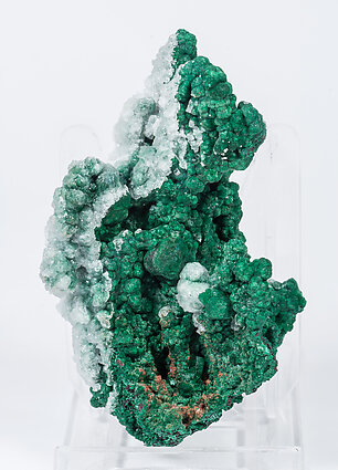 Malachite with Calcite and Cerussite.