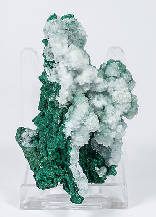 Malachite with Calcite and Cerussite. Side