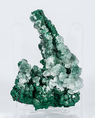 Malachite with Calcite and Cerussite. Rear