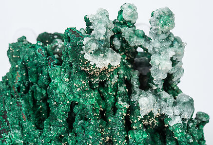 Malachite with Calcite and Cerussite. 