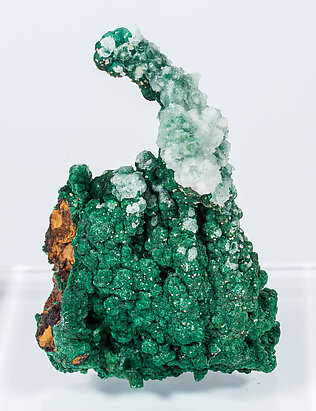 Malachite with Calcite and Cerussite.