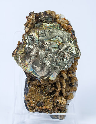 Pyrite with Siderite and Sphalerite .