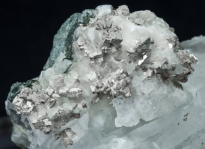 Silver with Gypsum and Calcite. 