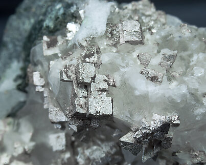 Silver with Gypsum and Calcite. 