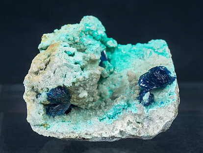 Veszelyite with Hemimorphite.