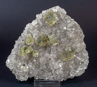 Fluorite with Quartz and Sphalerite.