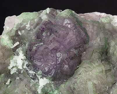 Fluorite with Quartz. 