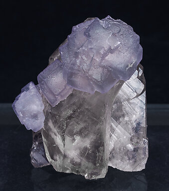 Fluorite on Quartz (variety smoky).